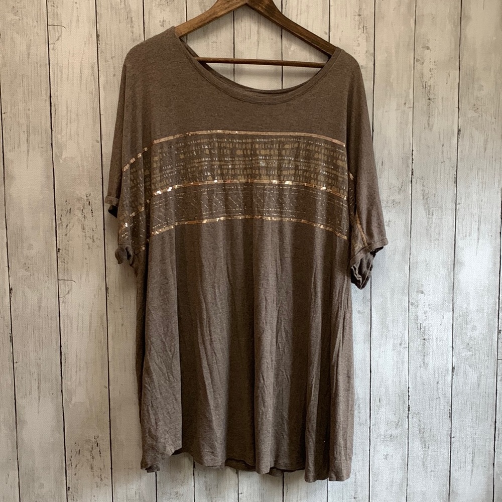 Sequin plus size top